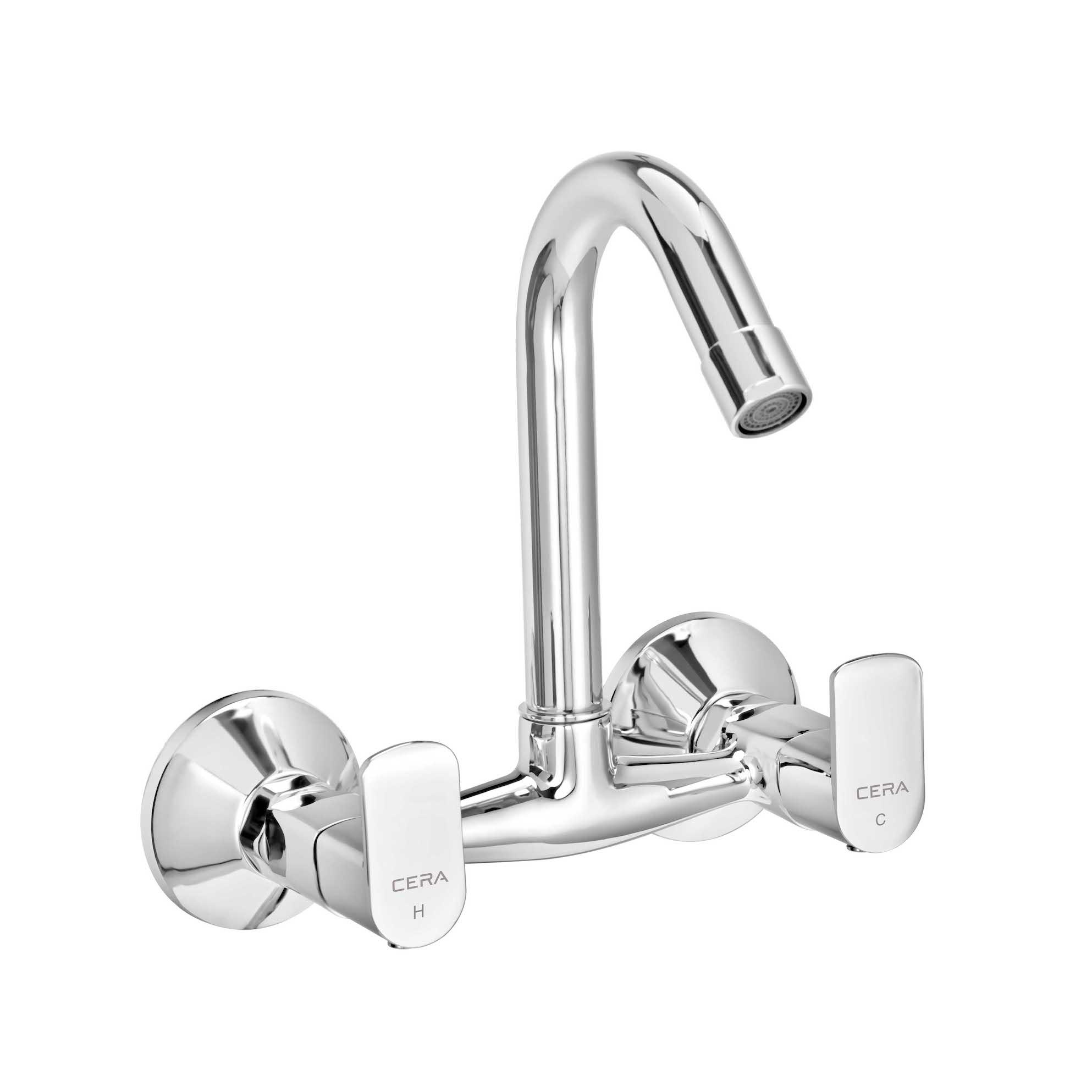 Chromo Sink cock 150 mm swivel spout